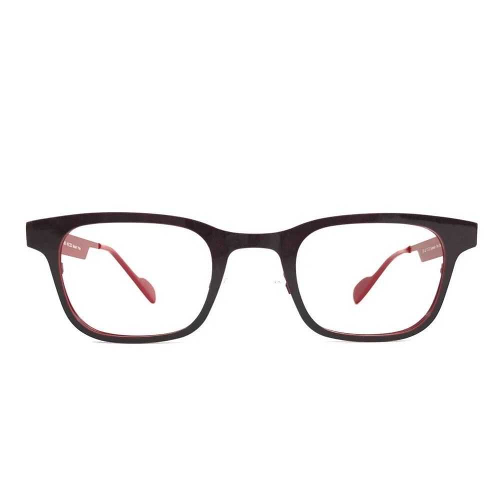 Dutz Eyewear Eyeglasses Frames DZ456 Col.65 Matte Burgundy Square 45-23-135